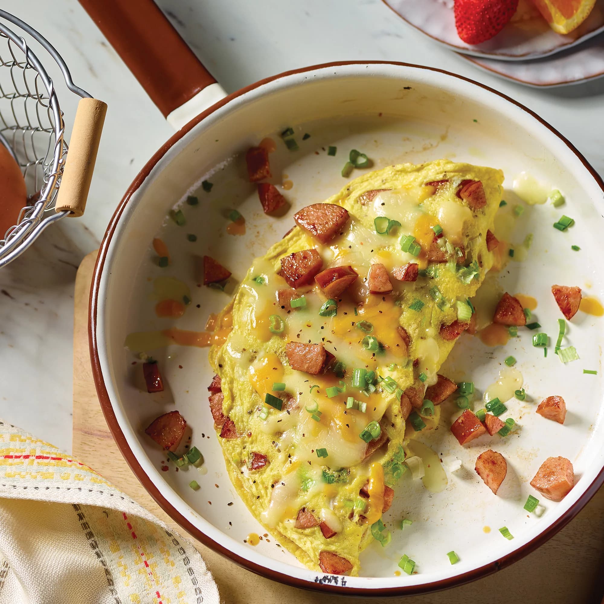 Omelet Sosis Keju Jamur